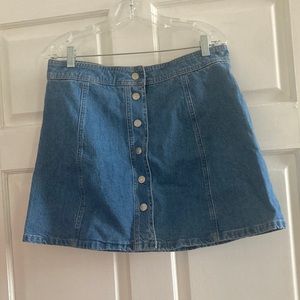 Madewell snap front skirt